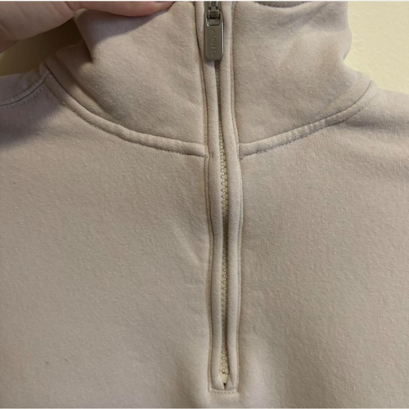 Athleta Cream Quarter-Zip Sweatshirt - Picture 6 of 7